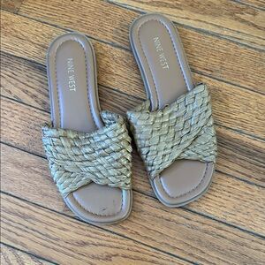 Nine West Women's Brown Woven Sandals